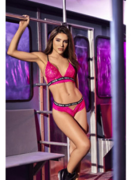 Ensemble Deux Pièces Rose Vif 8696HPK Volume 2